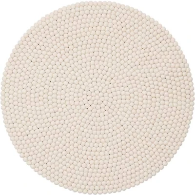 Abbildung von myfelt Filzkugelteppich Linéa Ø 70 cm, ideal für Schlaf , Wohn Kinderzimmer, Flur &amp; Bad