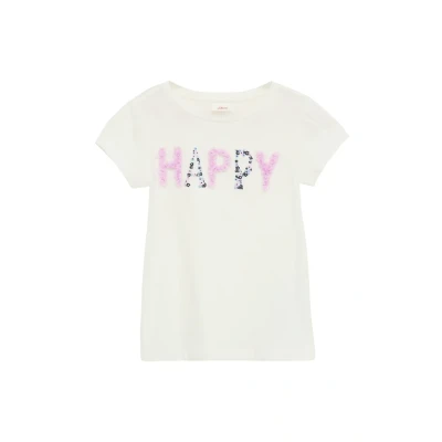 Abbildung von T Shirt in A Shape mit Artwork weiß 128/134