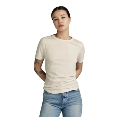 Abbildung von G Star Autograph Tshirt print, Damen, Größe: XS, Eggnog