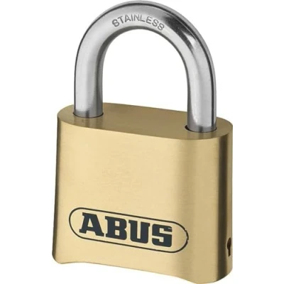 Abbildung von ABUS 180IB/50, Herkömmliches Vorhängeschloss, Zahlenschloss, Schließanlage, Messing, Gehärteter Stahl