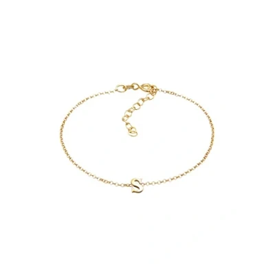 Abbildung von Elli Letter S Armband goldcoloured, Damen, Größe: 16, Gold coloured
