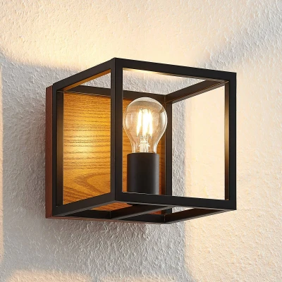 Abbildung von Lindby Miravi Wandleuchte mit Holzelement
