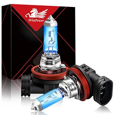 Abbildung von WinPower H8 Halogen Scheinwerferlampen 100W 5000k Warmweiß Lampe 12V Auto Motorrad Nebellichter Seitenlicht DRL Birne, 2 Stücke