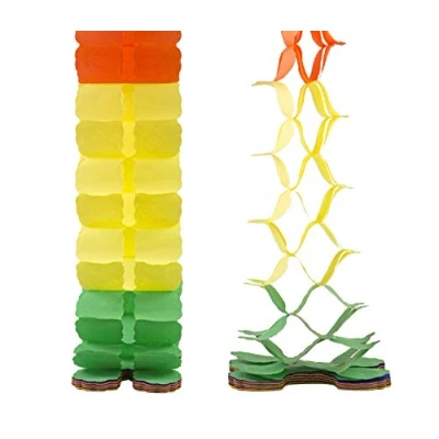 Abbildung von Creativery Papier Girlande 6 Meter (Regenbogen/Rainbow/bunt) // Papiergirlande Hängedeko Raumdeko Party Geburtstag Raumdekoration Deko