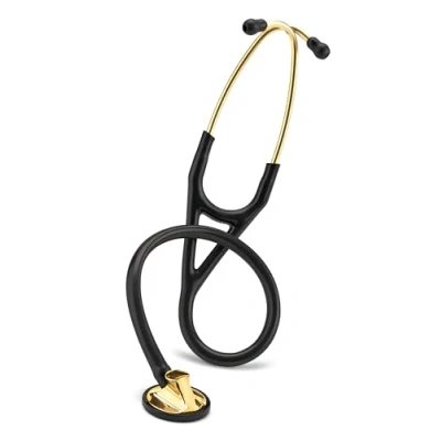 Abbildung von 3M Littmann Master Cardiology, 2175, schwarz, 69 cm Schlauchlänge, 1 Stk., Black Edition, Messing Edition