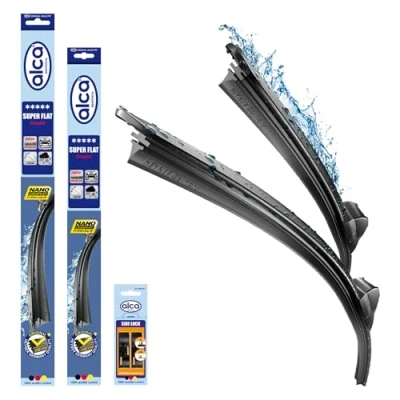 Abbildung von alca® Scheibenwischer Set passend für BMW 3 Touring (09.2005 08.2009) SUPER Flat Flachbalkenwischer Frontscheibenwischer