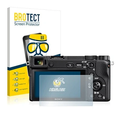Abbildung von BROTECT Schutzglas für Sony Alpha 6300 Schutzfolie Panzer Folie Glas [Extrem Kratzfest 9H, Anti Fingerprint, Ultra Transparent]
