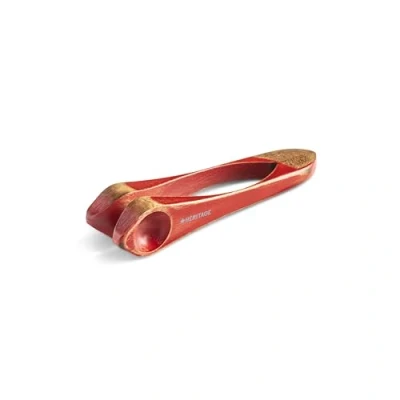 Abbildung von Heritage Musical Spoons Percussion Instrument, handgefertigtes kanadisches Ahornholz, natürlicher Holzfolk Sound, tolles Geschenk für alle Altersgruppen mit jedem Musikerlebnis, klein, rot