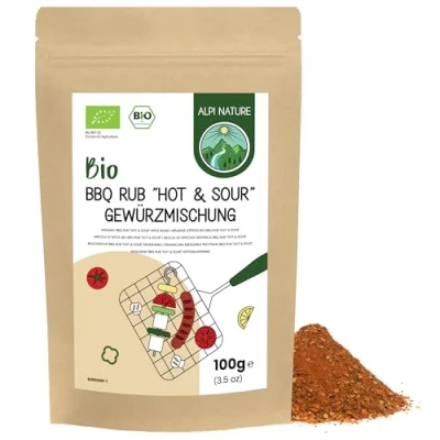 Abbildung von BBQ Rub bio Hot &amp; Sour 100g von Alpi Nature, Gewürz, Gewürzmischung bio, Steak Barbecue Rub, Fleisch Gewürzmischung, Marinade für