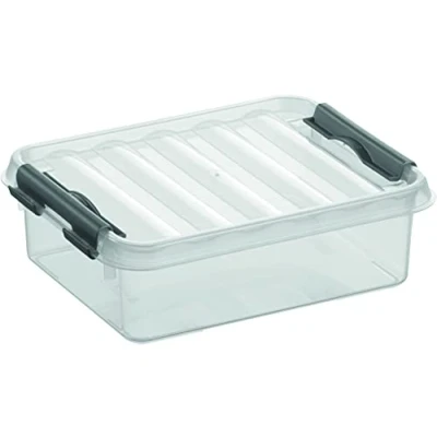 Abbildung von SUNWARE Q Line Box 1 Liter 200 x 150 60mm transparent/grau