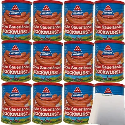 Abbildung von Metten Dicke Sauerländer Bockwurst 5x80g 12er Pack (12X400g Dose) + usy Block
