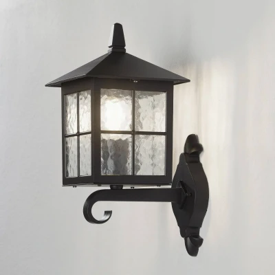 Abbildung von Elstead Lighting BL17 BLACK Wandleuchte Winchester 1xE27 H:38,5 L:24,6 B:18,5 IP44