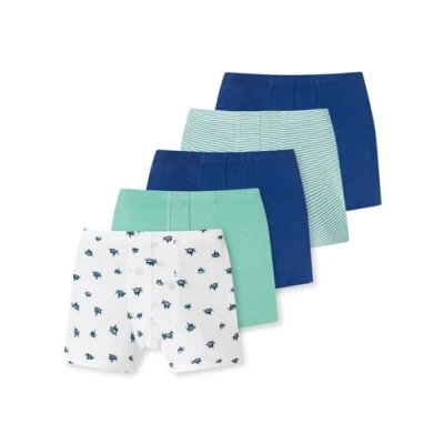 Abbildung von Schiesser Jungen 5 Pack Boxershort Unterhosen 95/5 Organic Bio Baumwolle Größe 92 bis 140 Unterwäsche, Sortiert 2_181052, 98 (5er Pack)
