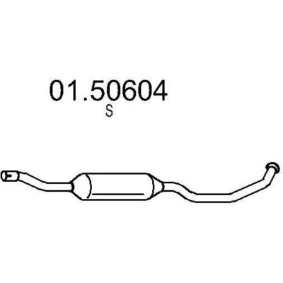 Abbildung von MTS 01.50604 Mittelschalldämpfer 1660 SUZUKI: SX4 I Schrägheck