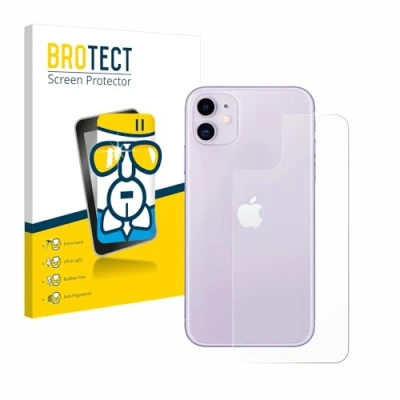 Abbildung von BROTECT Schutzglas für Apple iPhone 11 (Rückseite) Schutzfolie Panzer Folie Glas [Extrem Kratzfest 9H, Anti Fingerprint, Ultra Transparent]