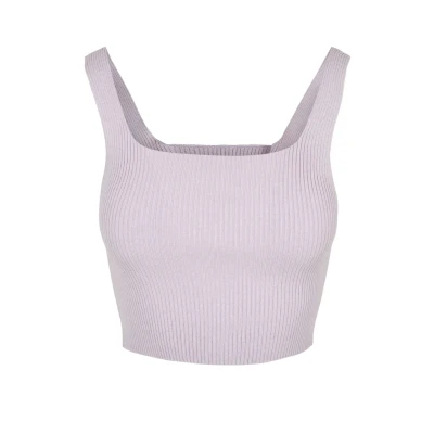 Abbildung von Urban Classics Cropped Top, Damen, Größe: Large, Lilac