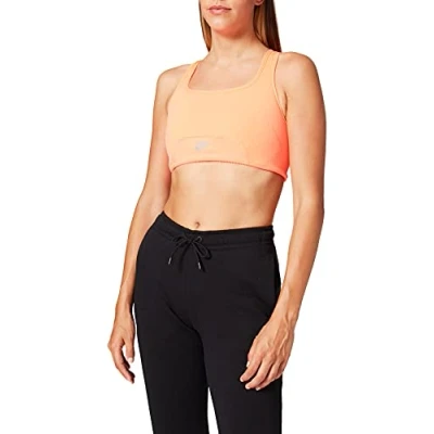 Abbildung von Nike Damen Air Swoosh Sport BH, Bright Mango/Reflective Silver, XS
