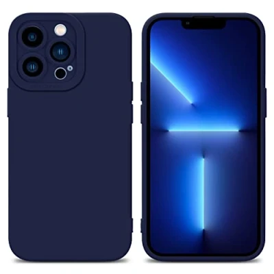 Abbildung von Cadorabo Hülle kompatibel mit Apple iPhone 12 PRO MAX Schutzhülle TPU Silikon Case Liquid Design Kameraschutz Slim Kratzfest Weiche Gummi Rundumschutz für in Blau