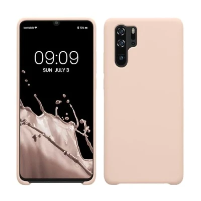 Abbildung von kwmobile Hülle kompatibel mit Huawei P30 Pro Silikon Handy Case Handyhülle weiche Oberfläche kabelloses Laden Coconut Swirl