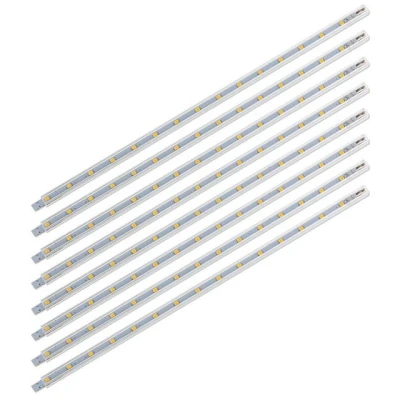 Abbildung von SEBSON Aufbauleuchte LED Lichtleiste 30cm 12V warmweiß 8 tlg, mit Stecker und Schalter