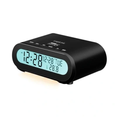 Abbildung von LogiLink SC0121 Radio Wecker, Anzeige von Temperatur und Luftfeuchtigkeit, Einschlaf Timer, inkl. USB Port zum Aufladen z.B. Handy/Tablet/eReader