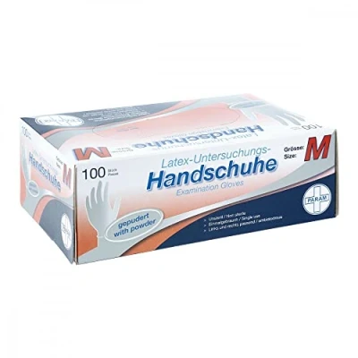 Abbildung von Handschuhe Einmal Latex gepudert M 100 St