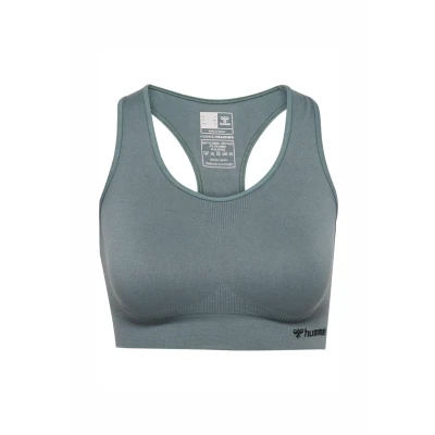 Abbildung von Hummel Seamless Sportbh mit mittlerer Stützkraft, Damen, Größe: 36, Balsam green