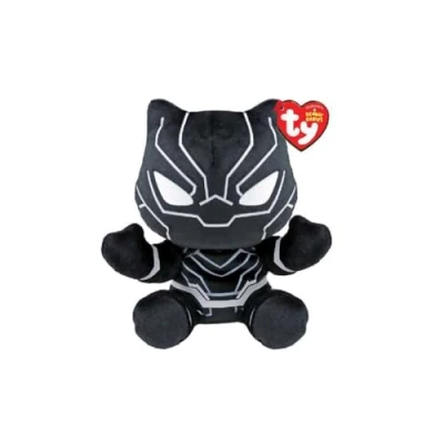 Abbildung von TY Black Panther Marvel Avengers Beanie Babies Regular, Lizenziertes Baby Weichplüsch Spielzeug, Sammlerstück Kuscheliger Plüschteddy