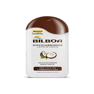 Abbildung von Bilboa, Feuchtigkeitsspendende Duschcreme mit Kokosmilch für Körper und Haare, spendet der Haut Feuchtigkeit befreit die Bräunung, dermatologisch getestet, 220 ml