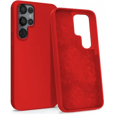 Abbildung von MyGadget Hülle für Samsung Galaxy S22 Ultra Gummierte Handyhülle [ 3 Layer Struktur ] Schutzhülle mit Soft Inlay &amp; Hardcase Cover außen Rot
