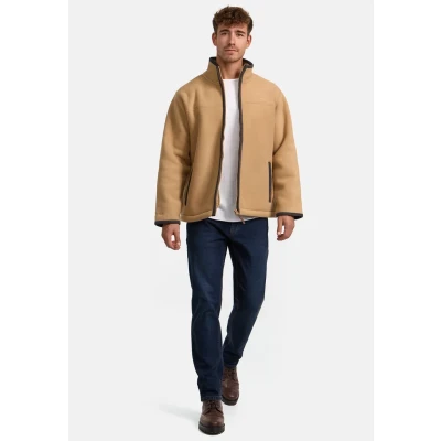 Abbildung von Indicode Jeans Inemilos Fleecejacke, Herren, Größe: Small, Beige