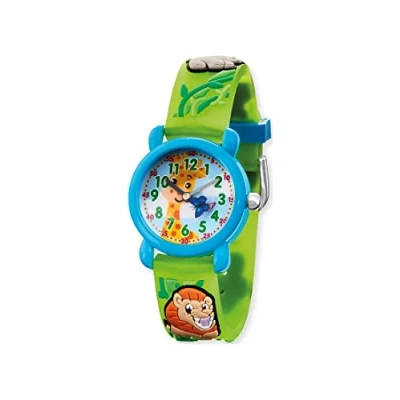 Abbildung von Herzengel Mädchen Analog Quarz Uhr mit Kunststoff Armband HEWA Zoo