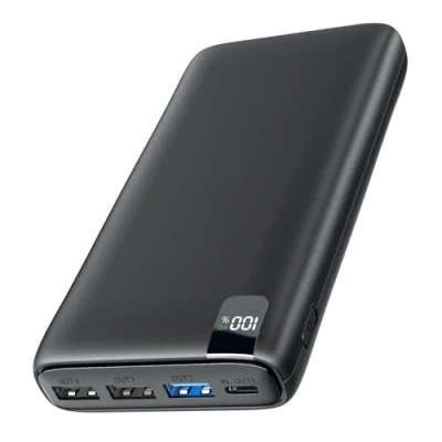 Abbildung von Hiluckey Powerbank 27000mAh Externer Akku: 22,5W Schnellladefunktion Power Bank PD USB C Tragbares Handy Ladegerät mit LED Display Kompatibel Smartphone Tablet