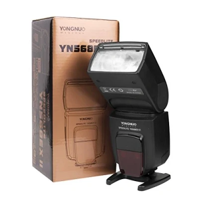 Abbildung von Yongnuo YN 568EX II Blitzgerät für Canon EOS Kamera mit Masterblitzfunktion