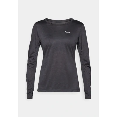 Abbildung von Salewa PUEZ Melange DRY TEE Langarmshirt, Damen, Größe: 42, Black out