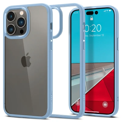 Abbildung von Apple iPhone 14 Pro Max Hülle Kunststoff Spigen Hard Case/Backcover Handyhülle Blau Shockproof/Stoßfest