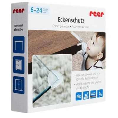 Abbildung von reer Ecken Schutz fürs Baby 8212, 4 Stück, transparent, von den Experten für Kinder Sicherheit