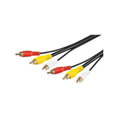 Abbildung von Goobay 50342 Composite Audio Video Anschlusskabel, 3x Cinch mit RG59 Videoleitung