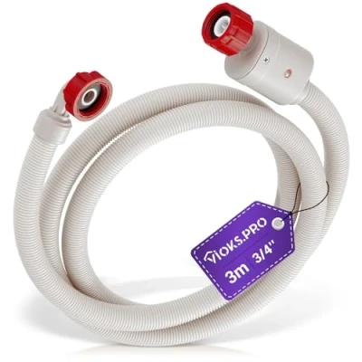 Abbildung von Viоks.pro Wasserstop Waschmaschine Schlauch Wasserschlauch 3/4 Zoll 3m 90C Gerade/Gewinkelt Universal Zulaufschlauch Waschmaschine/Aquastop Spülmaschine