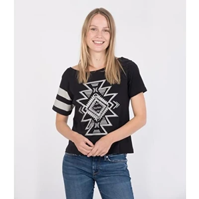 Abbildung von Hurley Damen W Oceancare Totem Front Back Tee T Shirt, Korallenriff, XS