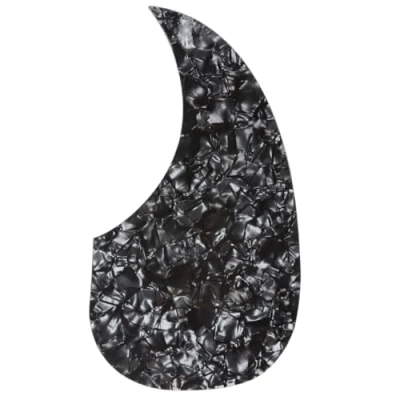 Abbildung von Musiclily Tränenform Akustikgitarre Pickguard Selbstklebender Schlagbrett für Martin D28 Style Folk Gitarre, Black Pearl