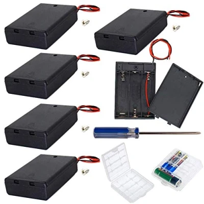 Abbildung von GTIWUNG 8Pcs Batteriehalter Gehäuse Kunststoff Akku Aufbewahrungsbox, für AA Batterie 4.5V, 3 X Mignon, Geschlossenes mit EIN Aus Schalter, Boxen Aufbewahrungsbox