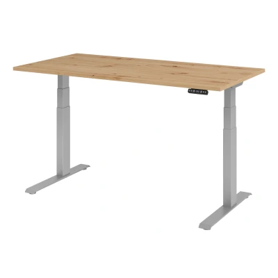 Abbildung von Hammerbacher Schreibtisch XDKB16 Asteiche/Silber