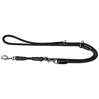 Abbildung von HUNTER Freestyle Verstellbare Führleine für Hunde, robust, wetterfest, 1,0/200 cm, schwarz