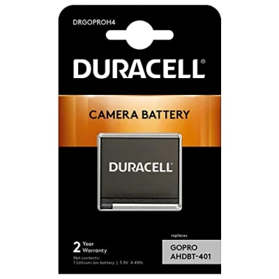 Abbildung von Duracell Ersatzakku Ersatzbatterie Zusatzakku Leistungsfähig Wiederaufladbar Li Ion für GoPro Hero 4 Actionkamera Schwarz