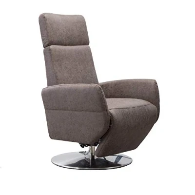 Abbildung von Cavadore TV Sessel Cobra mit 2 E Motoren / Elektrischer Fernsehsessel Fernbedienung Relaxfunktion, Liegefunktion Ergonomie M Belastbar bis 130 kg 71 x 110 82 Lederoptik Dunkelbraun