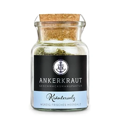 Abbildung von Ankerkraut Kräutersalz, klassiches Salz mit Kräuter, wie Oregano, Basilikum und Petersilie, 100 g im Korkenglas