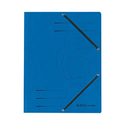 Abbildung von Herlitz Einschlagmappe mit Gummizug Karton blau