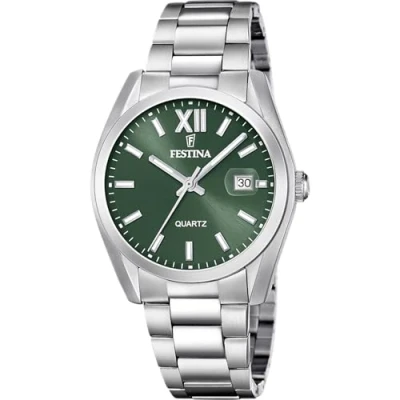 Abbildung von Festina F20707/5 Herrenuhr Quarz Stahl/Dunkelgrün