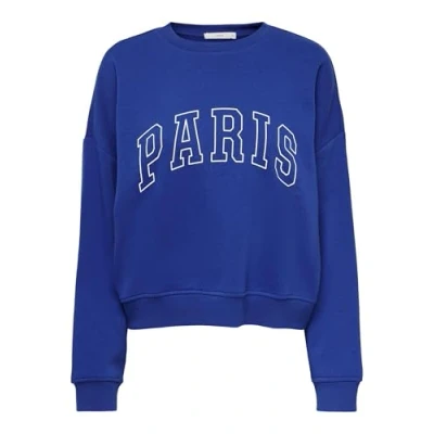 Abbildung von ONLY Longpullover Pullover Rundhals langarm kurz locker geschnitten 8255 in Blau 2